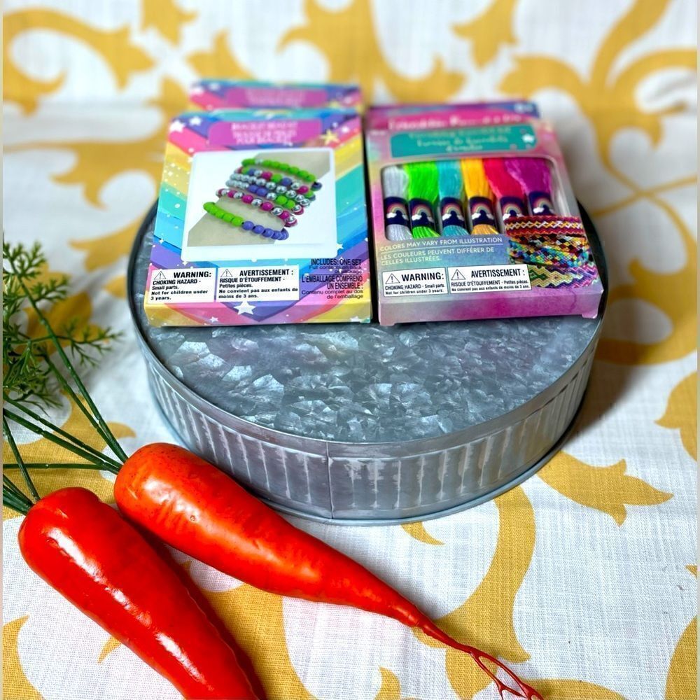 4 NEW! Bracelet Kits Friendship & Bead DIY Arts & Crafts Easter Basket NIB